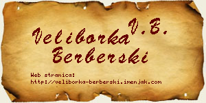 Veliborka Berberski vizit kartica